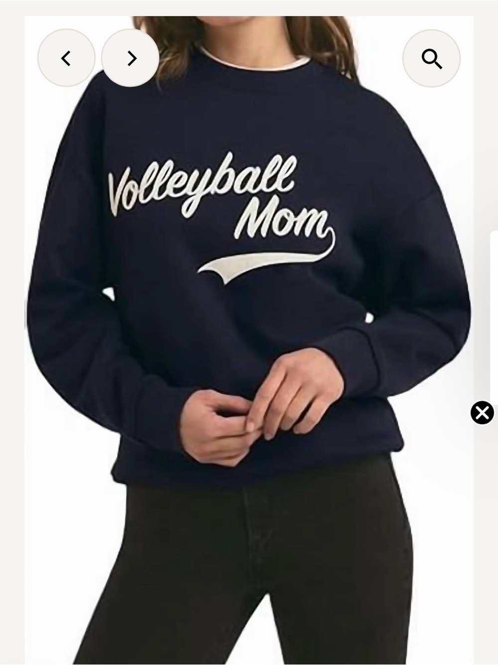 Favorite Daughter Volleyball mom sweatshirt navy sz L brand new